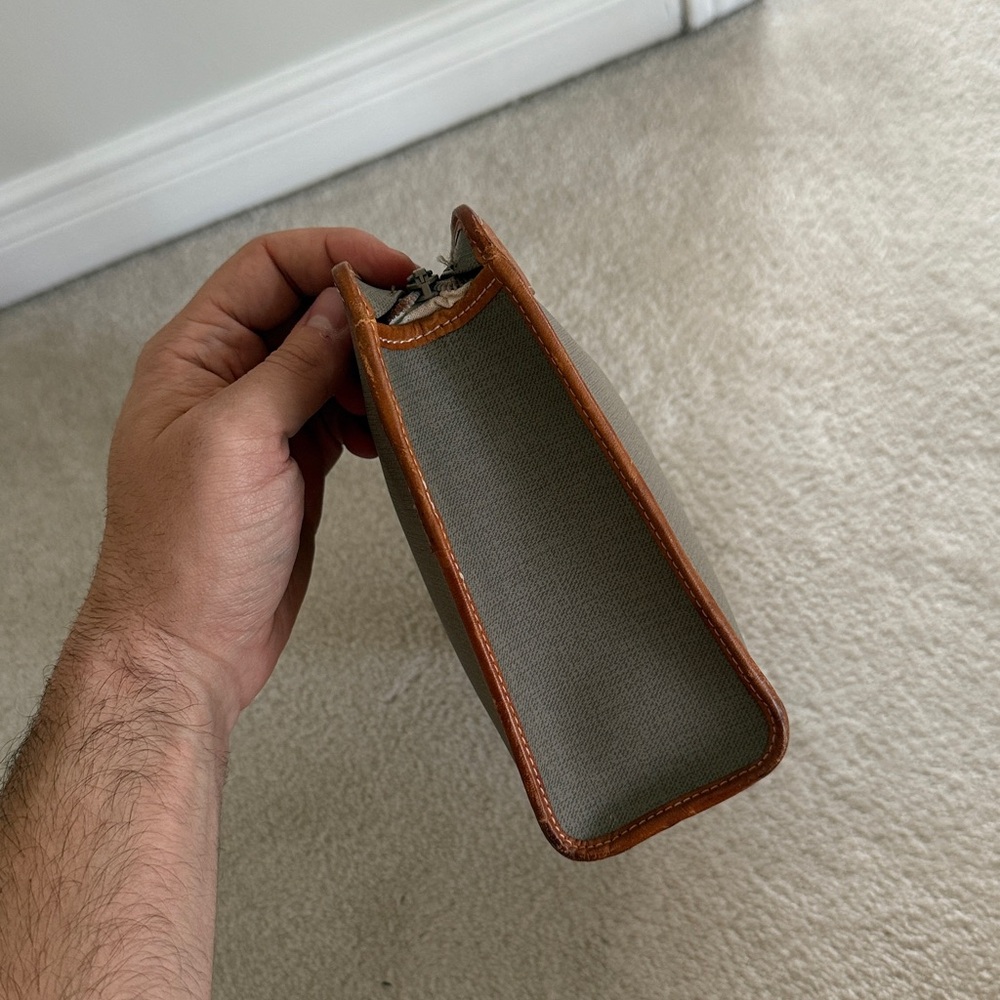 Vintage Dior Zip toiletry in khaki taupe clutch - Picture 5 of 15